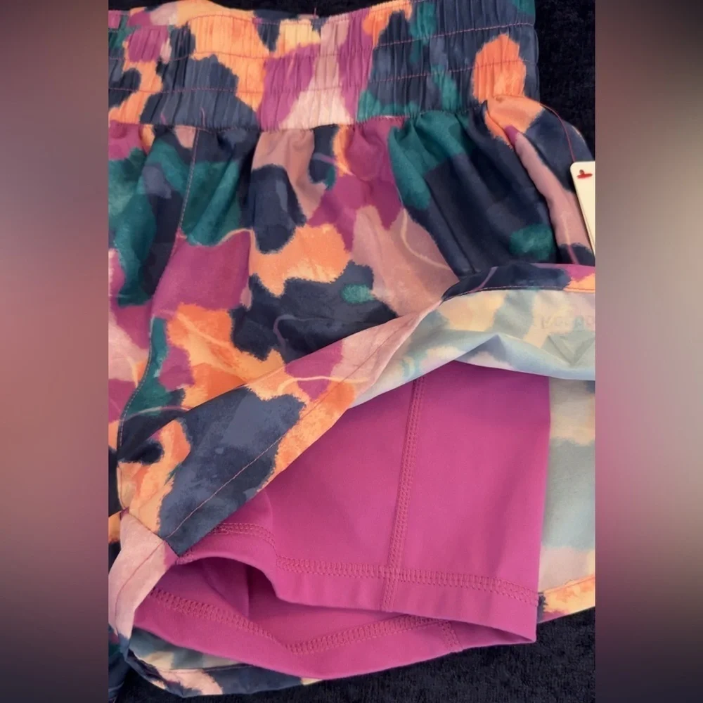 Reebok Women's Purple Floral Athletic Shorts